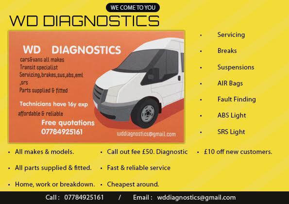Logo of WD DIAGNOSTICS Car Mechanics In South Ockendon, Essex